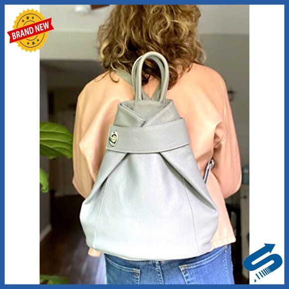 Convertible Leather Backpack Tote Anti-Theft Travel Work Bag main image 7
